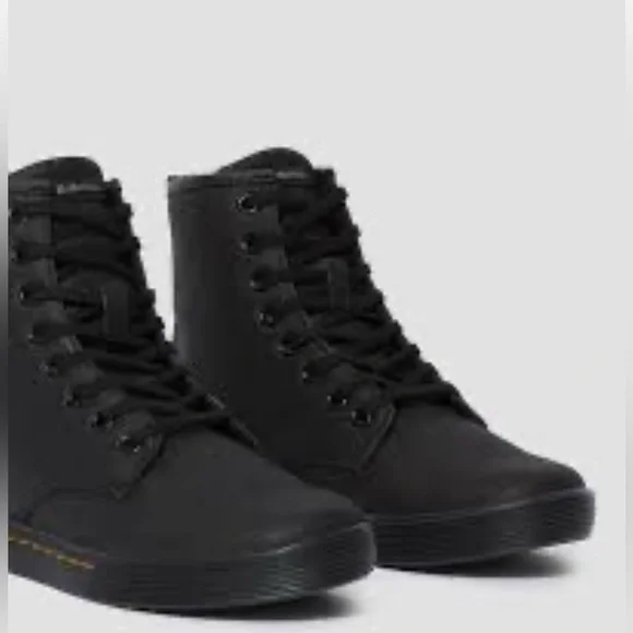 Dr. Marten's Sheridan Canvas Black High-Top Shoes Ankle Boot Size 10L - Picture 1 of 9